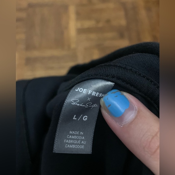 JOE FRESH X SASHA EXETER Black Studio Hoodie Large - Picture 5 of 10